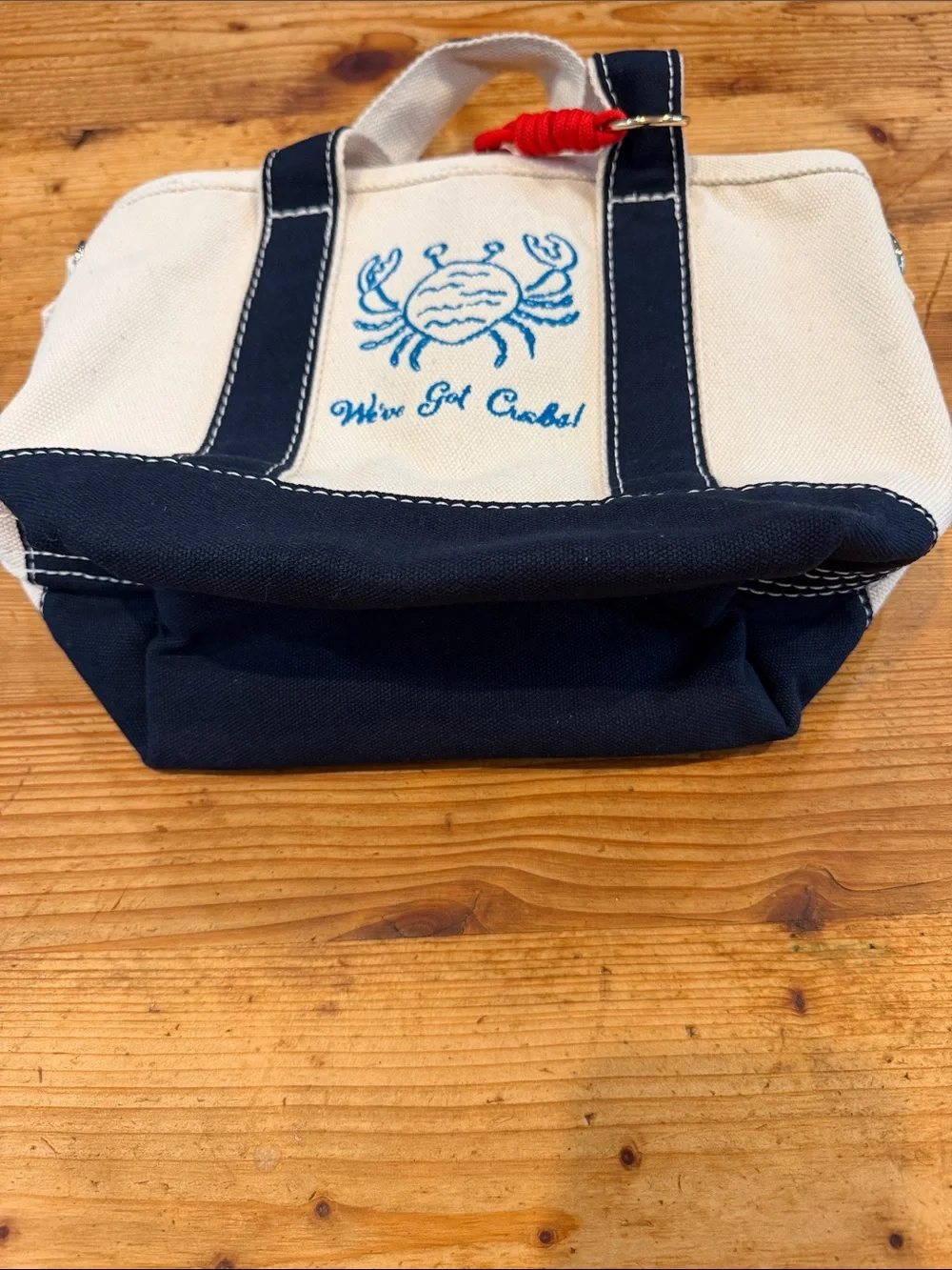 Canvas Crab Tote Bag in Cream and Navy SearchLight Pictures Collaboration